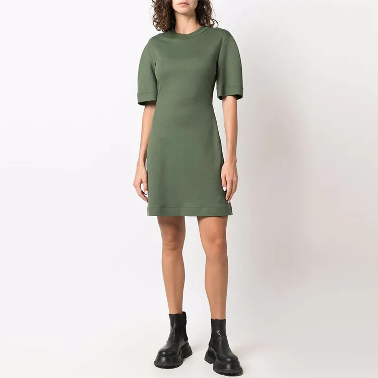 Alexander McQueen FW21 Short Sleeved Dresses Women's Green-1