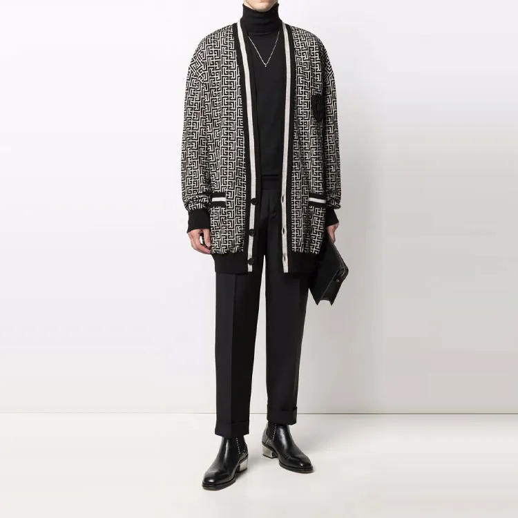 BALMAIN Loose Fit Knitwear Men's Black-1