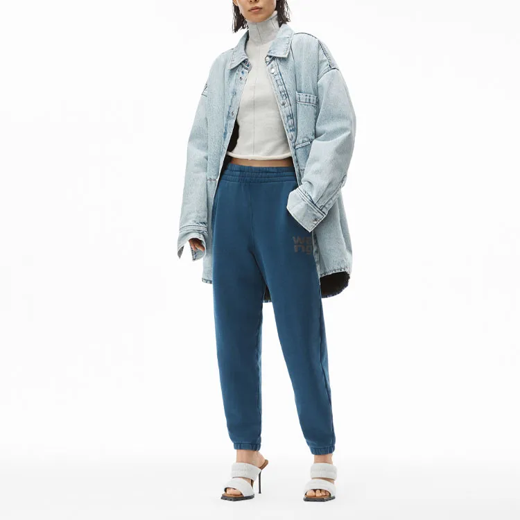Alexander Wang Knitted Sweatpants Women's Blue-2