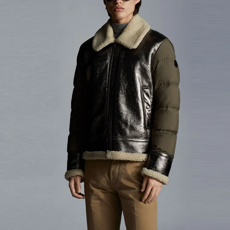 Moncler Down Jackets Men Metallic Silver-2