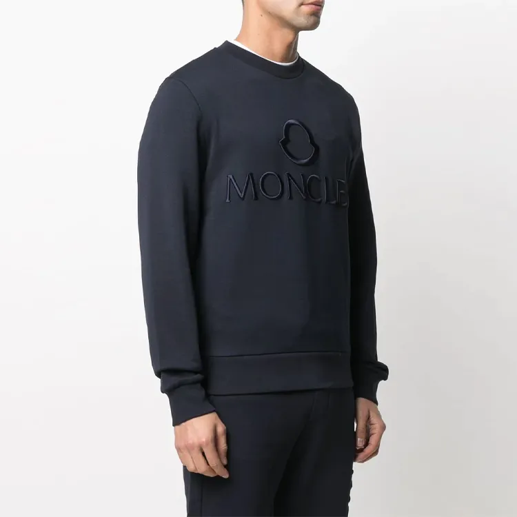 Moncler Sweatshirts Men Navy Blue-3
