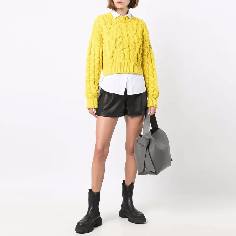 Moncler FW21 Fitted Sweater Women's Yellow-1