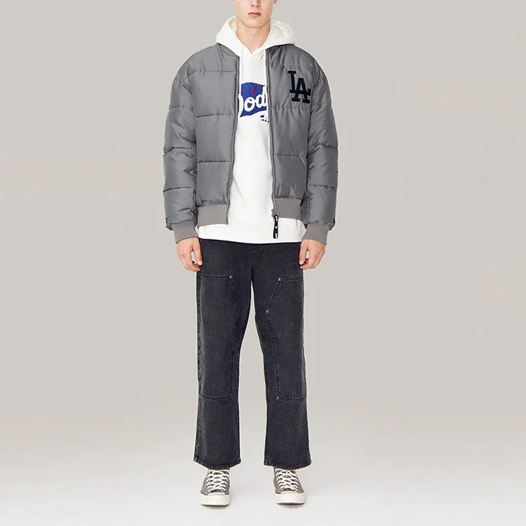 New Era Puffer Jackets Unisex Gray-2