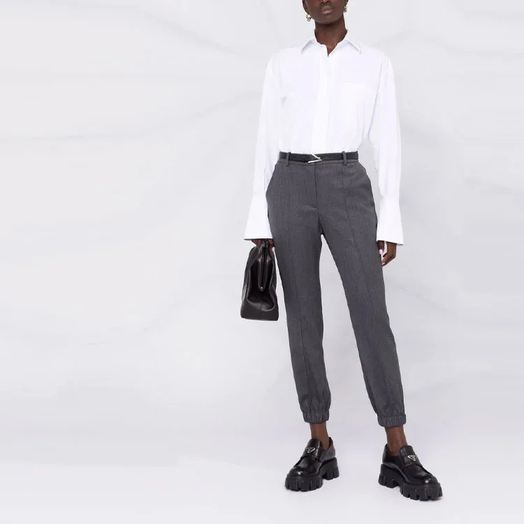 Alexander McQueen Pressed crease Trousers-1