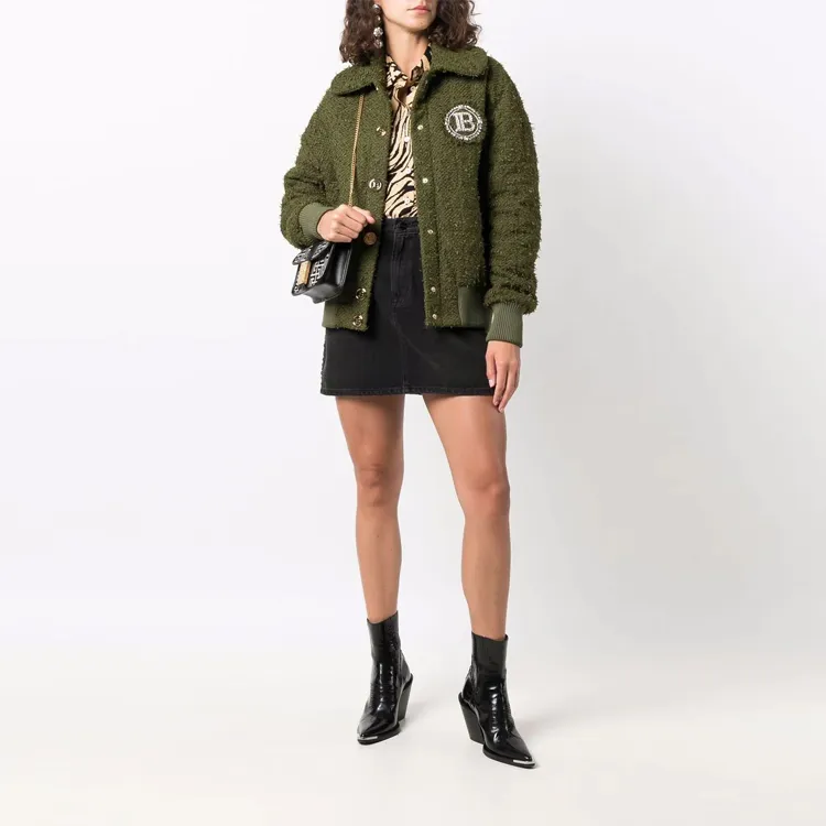 BALMAIN FW21 Jackets Coats Women's Green-1