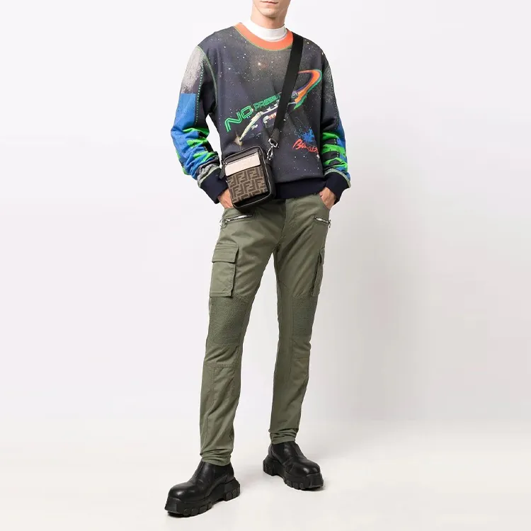 BALMAIN Sweatshirts Men Blue-1