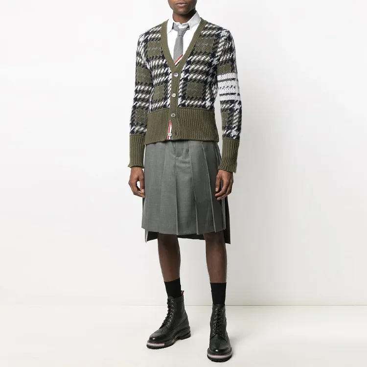 THOM BROWNE Cashmere Sweaters Men Green-1