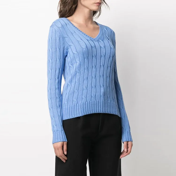 Polo Ralph Lauren Kimberly Cable-Knitted V-Neck Jumper-3