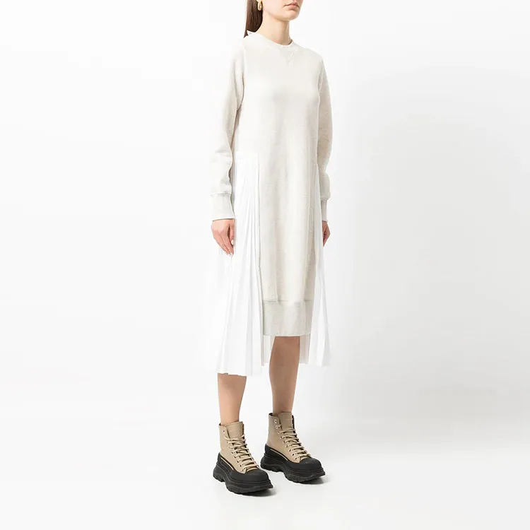 Sacai Long-Sleeved Dresses Women's White-1