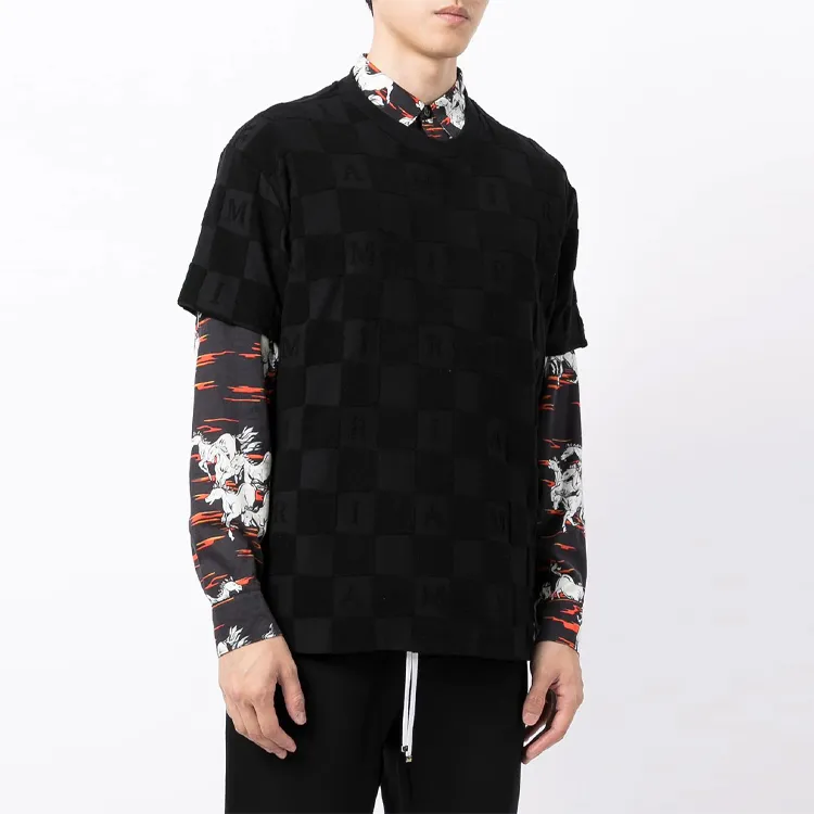 AMIRI Checked Towel T Shirt-2