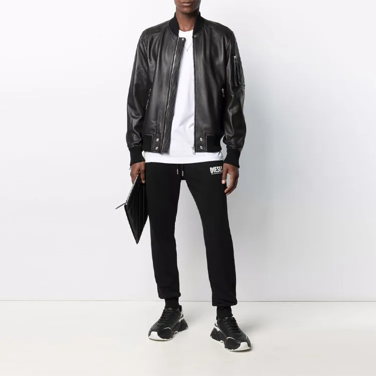 DIESEL Knitted Sweatpants Men Black-1