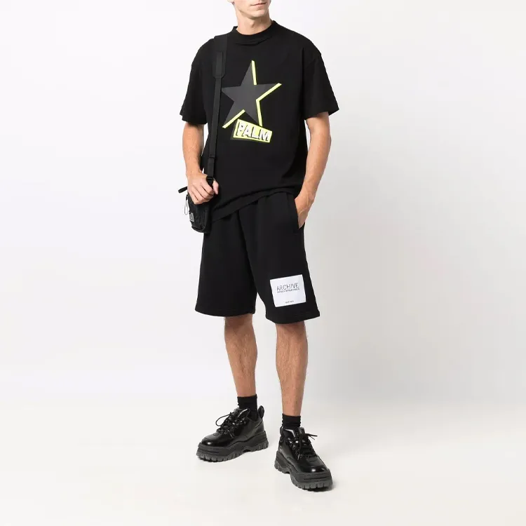 PALM ANGELS Rockstar Logo print T shirt-1