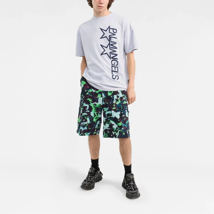 PALM ANGELS Logo print T shirt-1