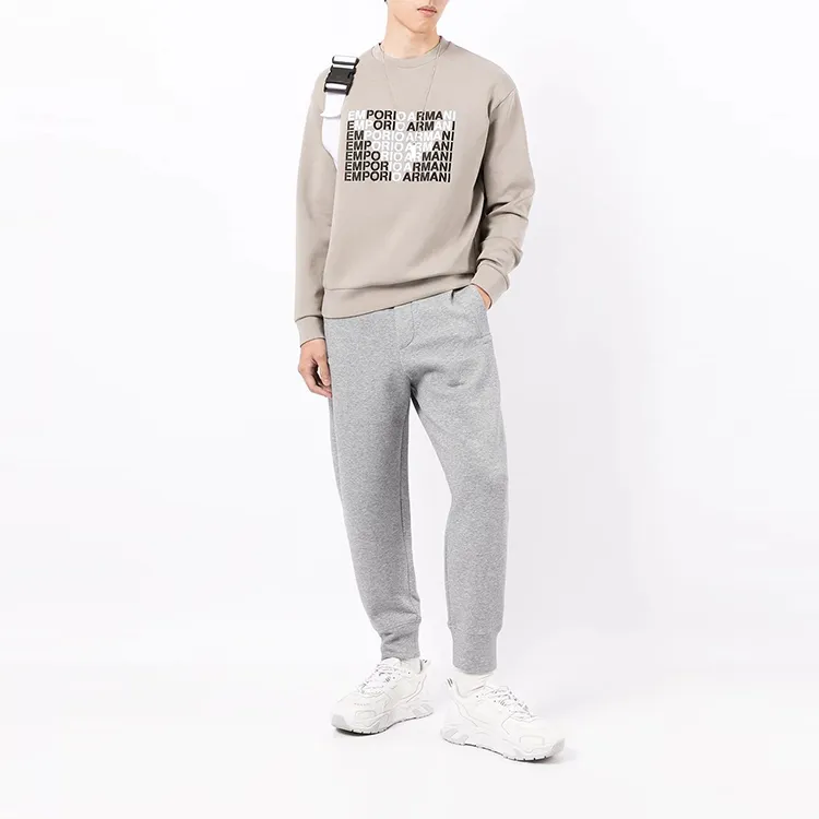 EMPORIO ARMANI Knitted Sports Pants Men's Gray-2