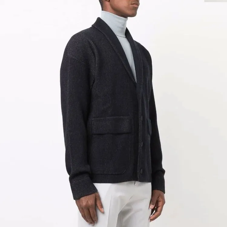 Zegna Loose Fit Knitwear Men's Dark Blue-3