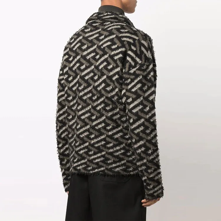 VERSACE La Greca Sweaters Men Green-3