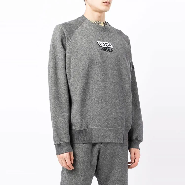 VERSACE Sweatshirts Men Gray-3
