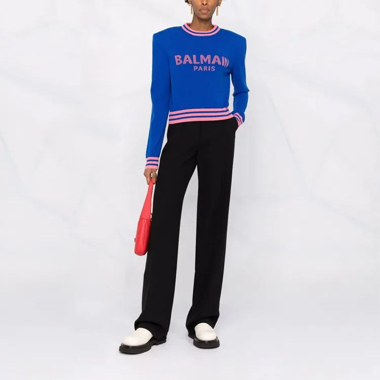 BALMAIN FW21 Sweater Women's Blue-2