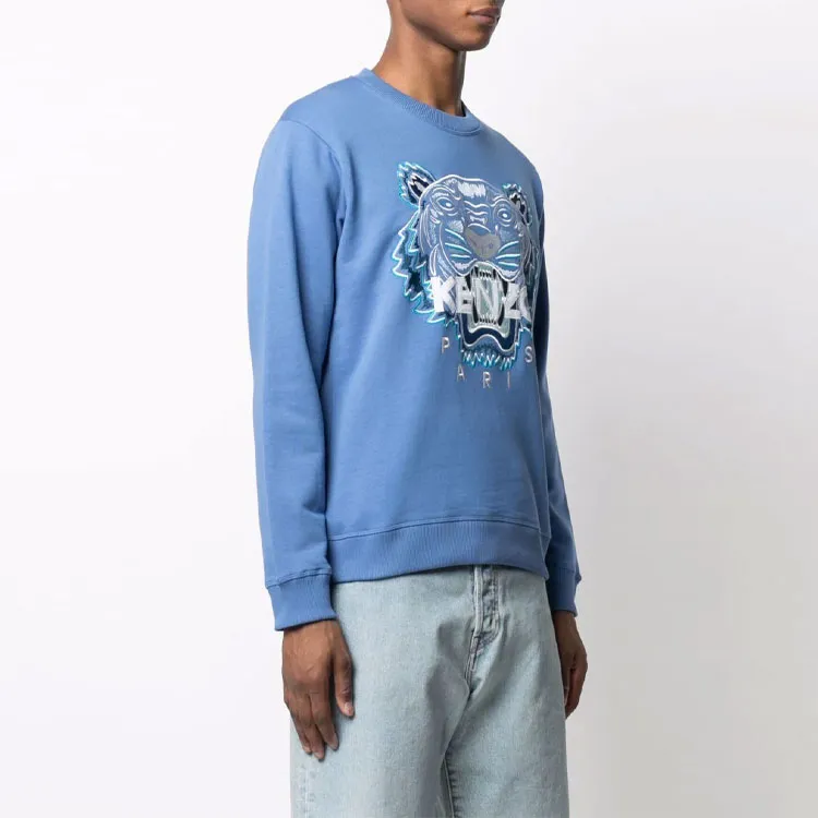 KENZO Classic Tiger Head Sweatshirts Men Sapphire Blue-3