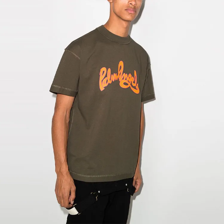 PALM ANGELS T Shirts Men Olive Green-3