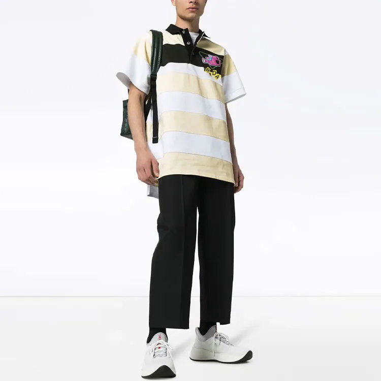 PRADA Striped Polo Shirt-1