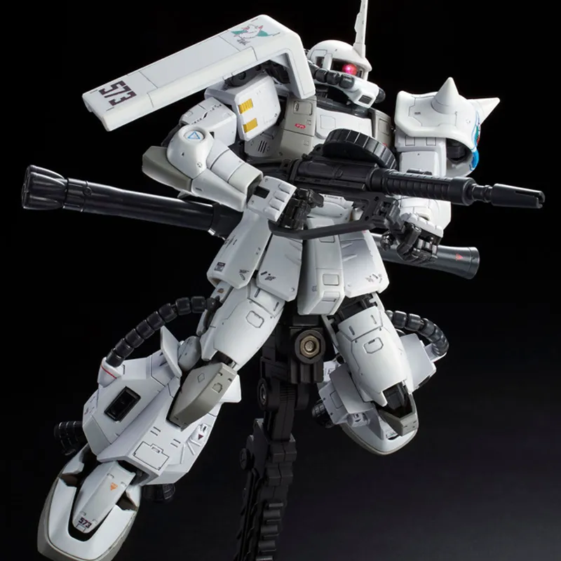 BANDAI RG Mobile Suit Gundam MSV White Wolf Custom Zaku II For Shinsuke Matsubayashi Model Kits 13cm-1