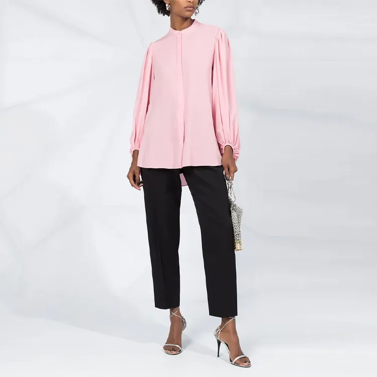 Alexander McQueen Mandarin Collared Blouse-1