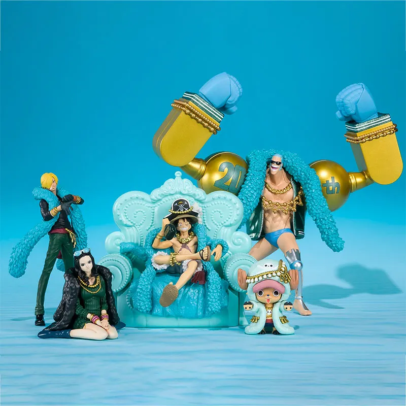 BANDAI One Piece Character Bandai Tamashii Box One Piece Straw Hat Crew 9 Person Set Vol.1 Egg Full Box Scale Figures-1