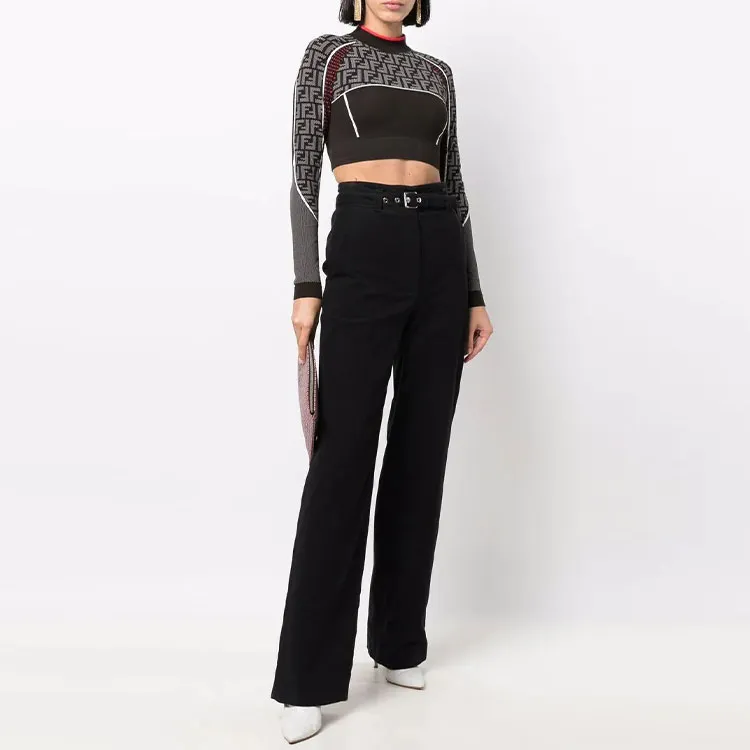 FENDI Crop Tops Women's Black-1