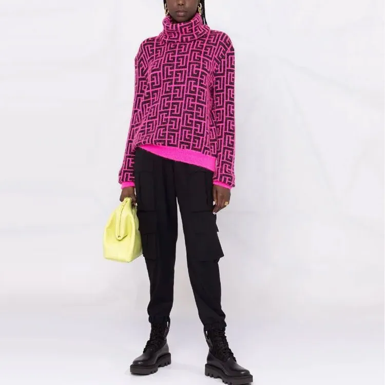 BALMAIN Rossignol FW21 Loose Fit Sweater Women's Pink-1