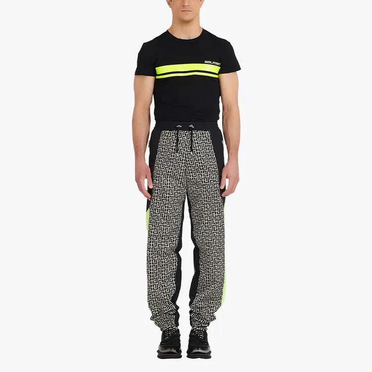 BALMAIN Monogram Printed Nylon Sweatpants-4