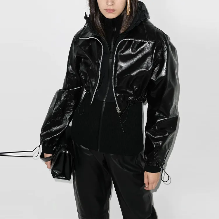 Bottega Veneta Leather Jackets Women's Black-1