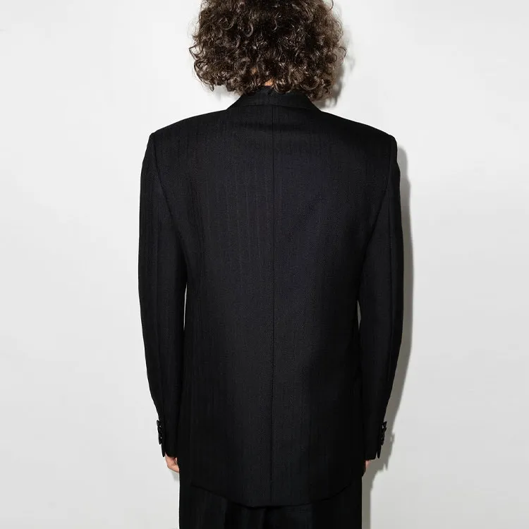 SAINT LAURENT Grain De Poudre Tuxedo Blazer-4
