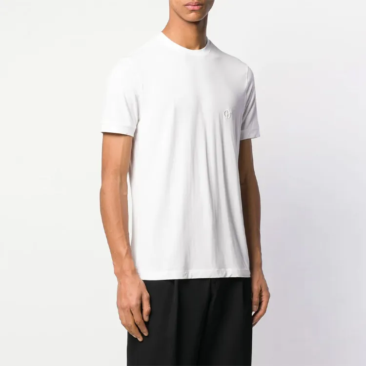 GIORGIO ARMANI Asv Stretch Viscose Jersey Jumper With Crew Neck And Short Sleeves-3