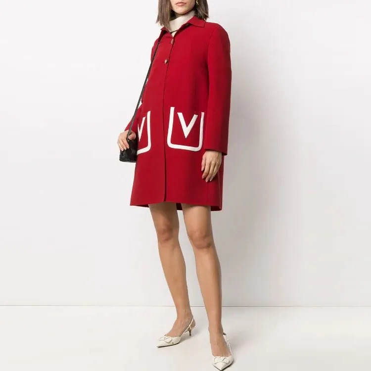 Valentino Coats Women's Red-1