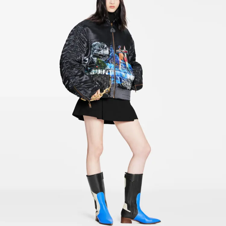 LOUIS VUITTON Cosmic Motel Print Biker Bomber-1