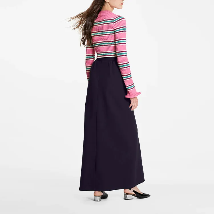 LOUIS VUITTON Horizontal Stripes Trumpet Sleeve Cardigan-3