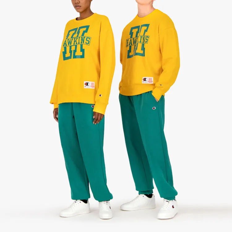 Champion X Stranger Things Sweatshirts Unisex Yellow-3