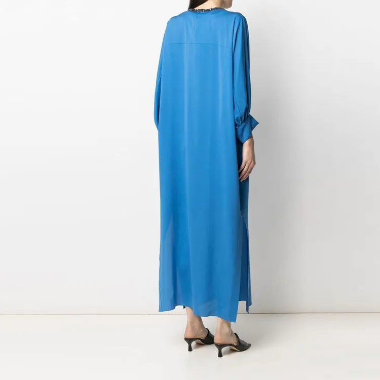 MaxMara Long Sleeved Dress Women's Blue-2