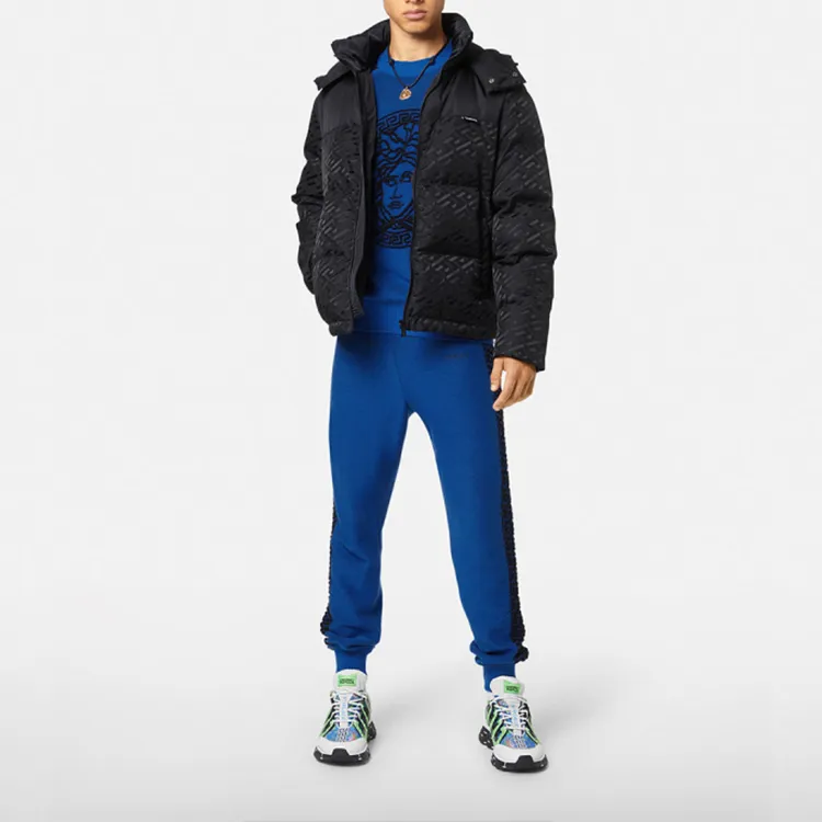 VERSACE Loose Fit Knitwear Men's Blue-1