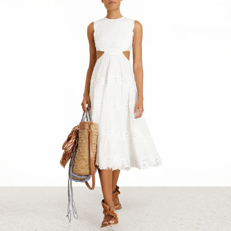 Zimmermann Sleeveless Dresses Women's White-1
