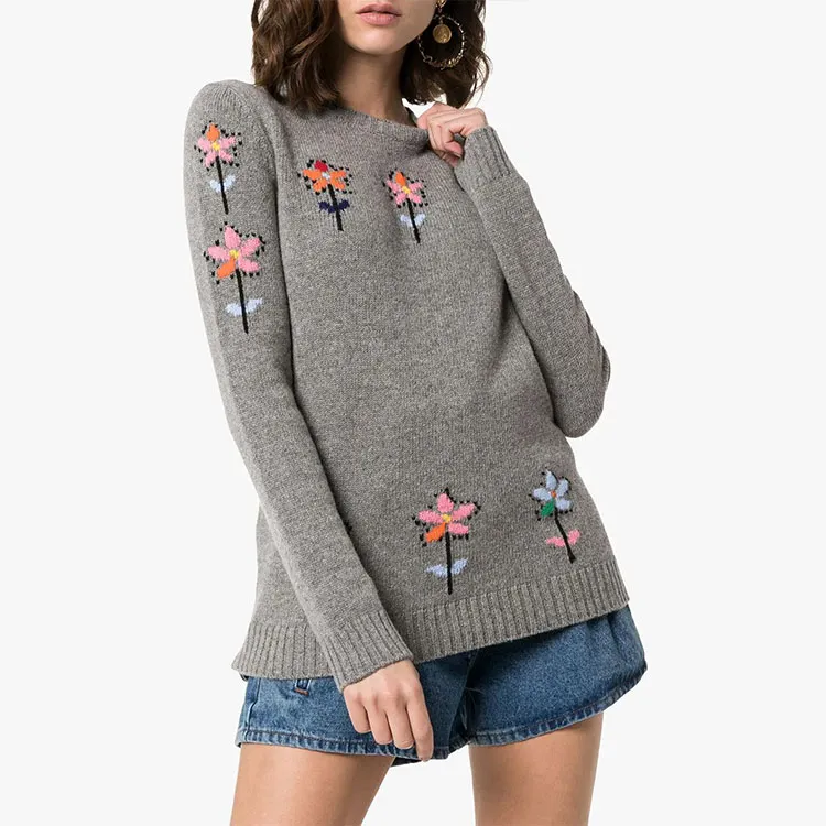 PRADA Cashmere Sweaters Women's Gray-2