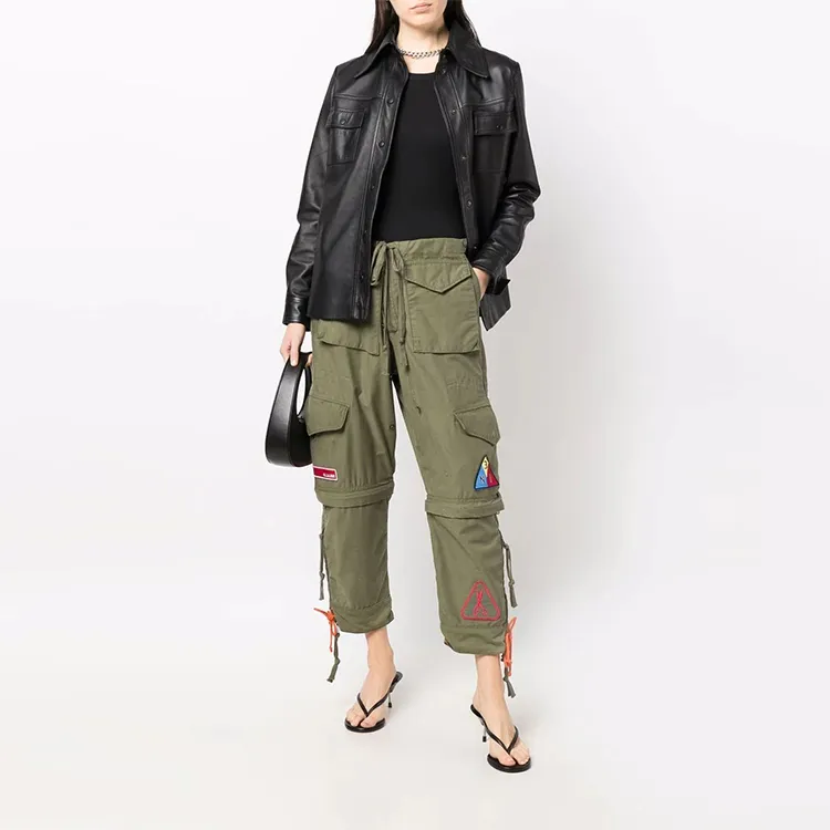GREG LAUREN Cargo Pants Unisex Green-1