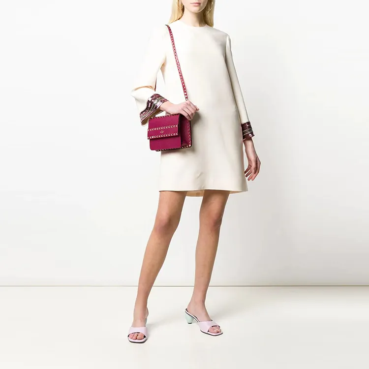 Valentino Long Sleeved Dresses Women's White-1