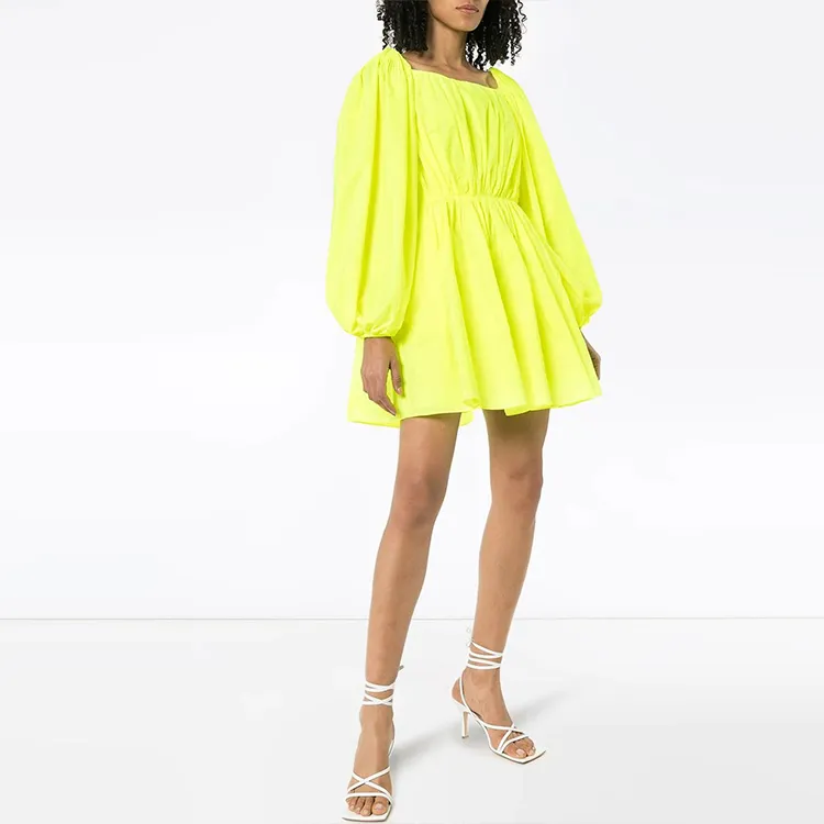 Valentino Long-Sleeved Dresses Women's Yellow-1