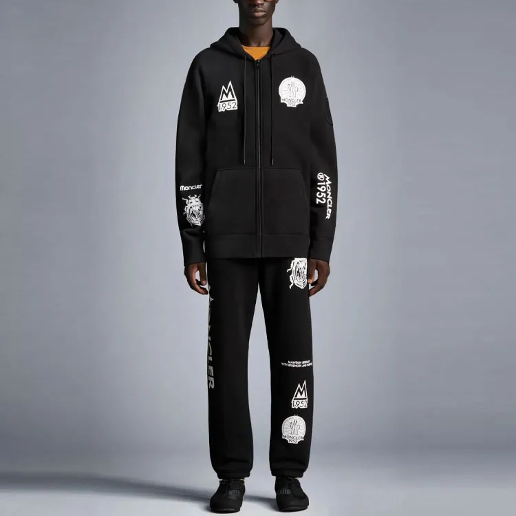 MONCLER GENIUS Moncler 1952 Logo Printed Straight Leg Trousers-1