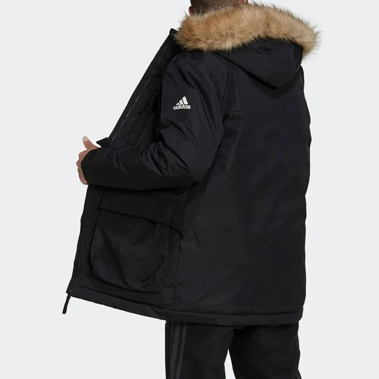 Adidas Parka Coats Men Black-2