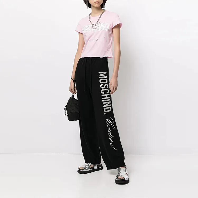 MOSCHINO Knitted Sweatpants Women's Black-1