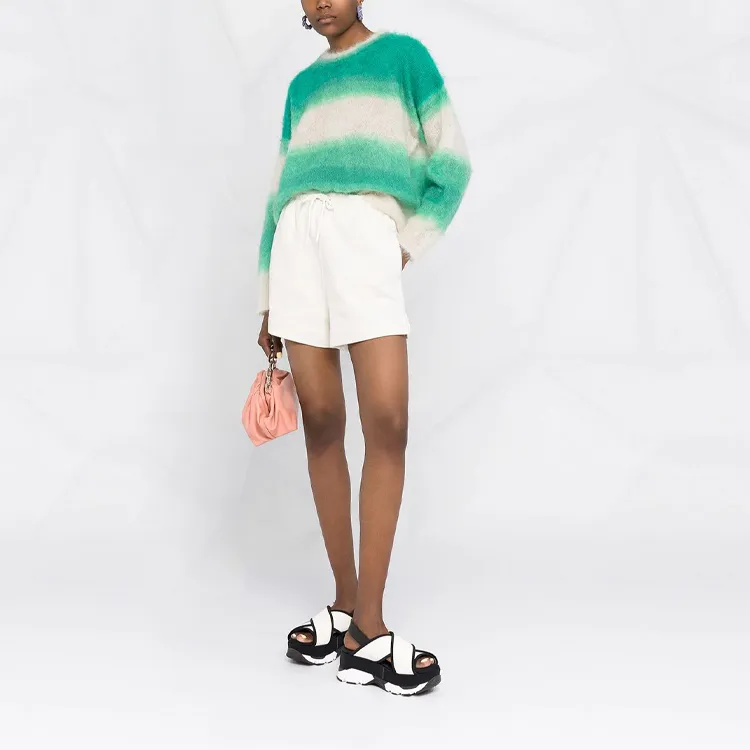 GANNI Software Isoli Drawstring Shorts 'White'-1