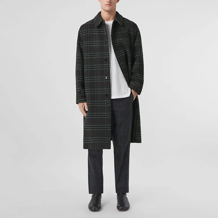 Burberry Coats Men Dark Gray-2